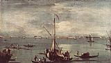 Francesco Guardi The Lagoon with Boats, Gondolas, and Rafts painting